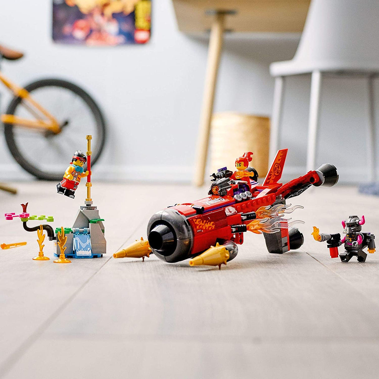 LEGO Monkie Kid Red Son's Inferno Jet 80019 Kit de construcción (299 piezas)