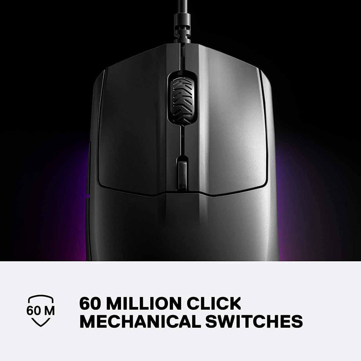 SteelSeries Rival 3  - Ratón para juegos - Sensor óptico TrueMove Core de 8500 CPI - 6 botones programables - Botones de disparo divididos - Iluminación RGB de prisma brillante