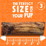 JollyBarks Huesos de médula para perros de 6 pulgadas de primera calidad, naturales, de un solo ingrediente, sin olor, huesos grandes para perros, alimentados con hierba, sin OMG, de larga duración, para perros medianos (paquete de 3) - DIGVICE MX