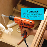BLACK+DECKER Taladro con cable, 6.0 Amp, 3/8 pulgadas (DR340C) - DIGVICE MX