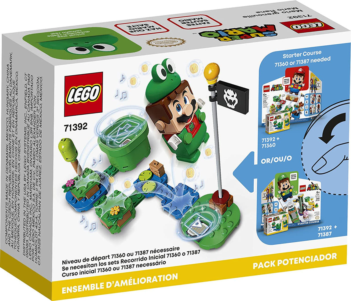 LEGO Super Mario Frog Mario Power-Up Pack 71392  (11 piezas)