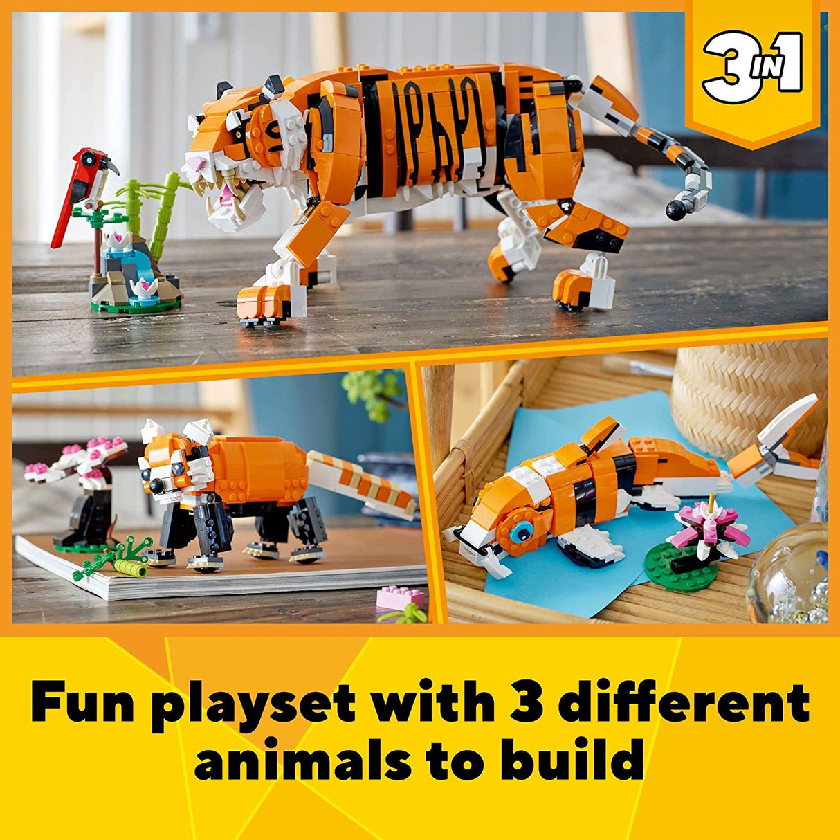 LEGO Creator 3in1 Majestic Tiger 31129  (755 piezas)