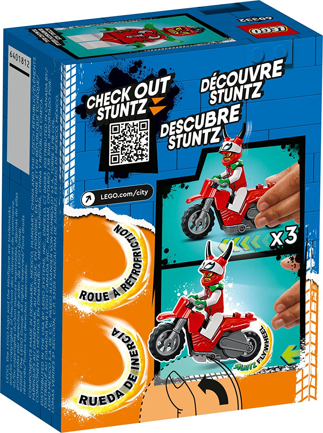 LEGO City Stuntz Reckless Scorpion Stunt Bike 60332  (15 piezas)