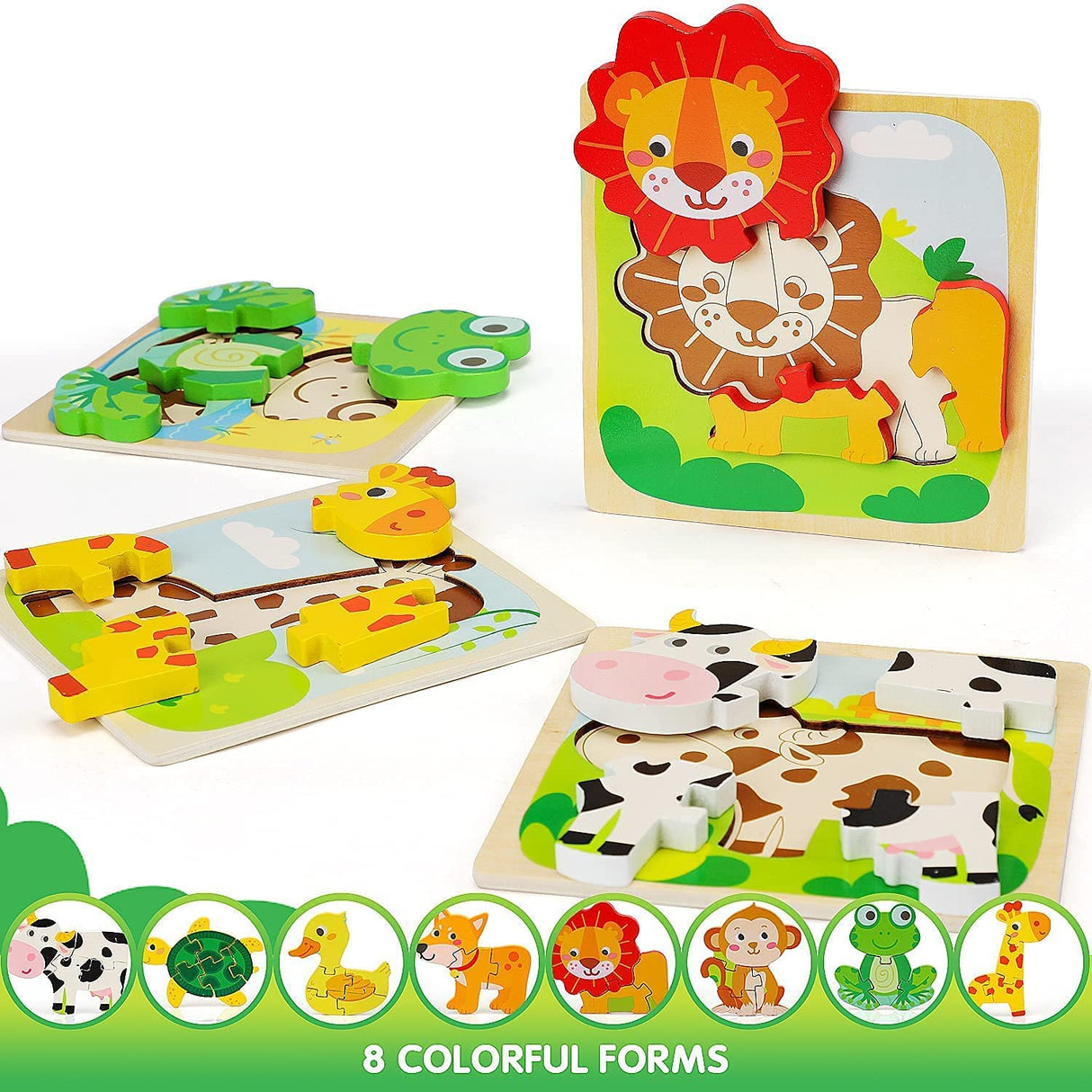 TOY Life Rompecabezas de madera para niños pequeños - ZS01004