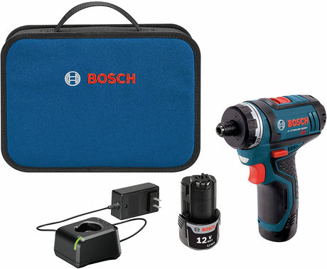 Bosch PS21-2A Kit de controlador de bolsillo de 2 velocidades y 12 V máx. con 2 baterías, cargador y estuche, azul - DIGVICE MX
