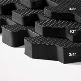 We Sell Mats - Tapetes ejercicio multiusos de 3/8 pulgadas de grosor con espuma EVA, azulejos entrelazados, antifatiga para el hogar o el gimnasio, 24 pulgadas x 24.     6 PZA