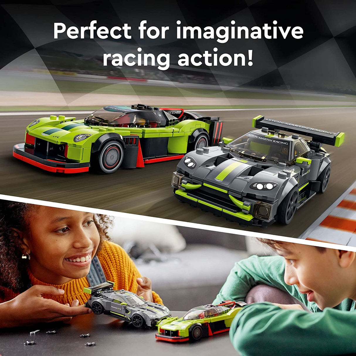 LEGO Speed Champions Aston Martin Valkyrie AMR Pro y Aston Martin Vantage GT3 76910 (592 piezas)