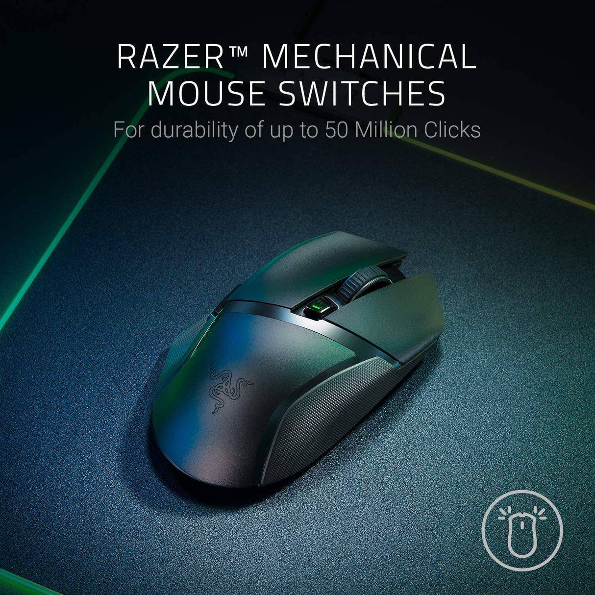 Razer Basilisk X Hyperspeed - Ratón inalámbrico para juegos: compatible con Bluetooth e inalámbrico, sensor óptico de 16 K DPI, 6 botones programables, batería de 450 horas, negro clásico