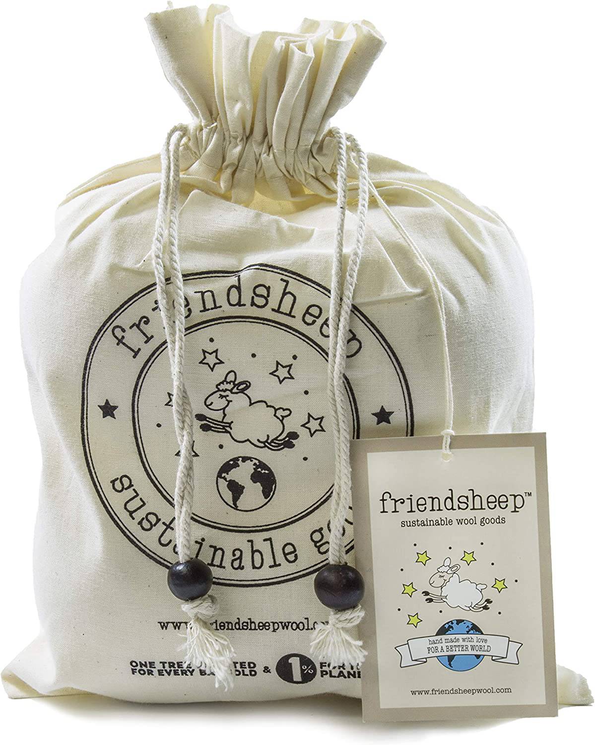 Friendsheep Bolas de lana para secadora, paquete de 4 XL, orgánico, premium, reutilizable, libre de crueldad, hecho a mano, comercio justo, sin pelusa, suavizante de tela, color blanco - DIGVICE MX