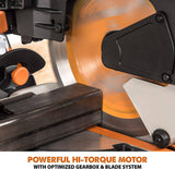 Evolution Power Tools R255SMSDB sierra ingletadora compuesta deslizante de doble bisel multimaterial de 10" - DIGVICE MX