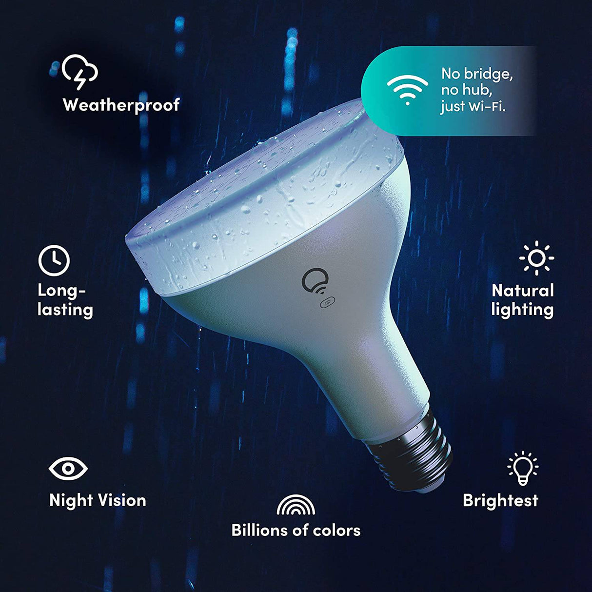 LIFX - Bombilla BR30 de 1100 lúmenes de visión nocturna - DIGVICE MX