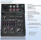PYLE Mezclador de audio Bluetooth de 3 canales - Interfaz de controlador de sonido DJ, USB para grabación en PC, XLR, conector de micrófono de 3,5 mm, alimentación de 18 V, entrada/salida RCA para profesionales y principiantes - PAD30MXUBT