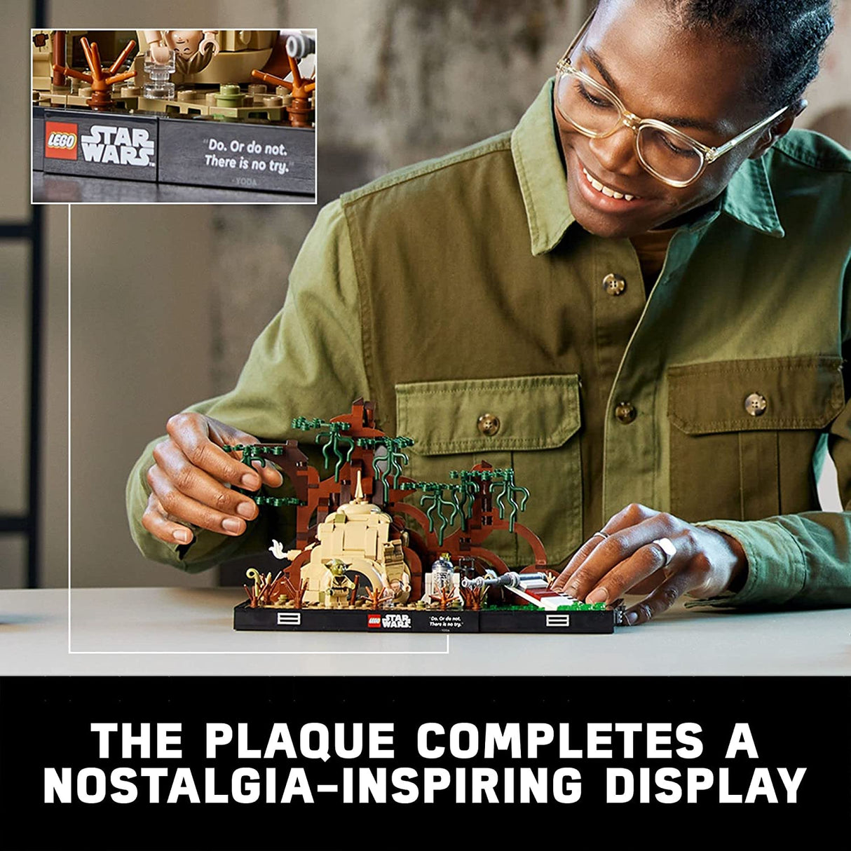 LEGO Star Wars Dagobah Jedi Training Diorama 75330 Juego de construcción para adultos (1000 piezas)