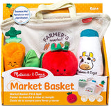 Melissa & Doug Juguete multisensorial para llenar y derramar cestas de mercado: menús de comida para jugar - 30730