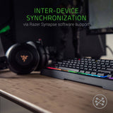 Razer Ornata Chroma - Teclado para juegos: Interruptores mecánicos híbridos - Iluminación Chroma RGB personalizable - Teclas retroiluminadas individualmente - Reposamuñecas de felpa desmontable - Funcionalidad macro programable