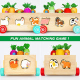 Ellinjan - Juguetes Montessori de madera para niños y niñas pequeños, juguetes de animales de granja - B0B2MVZLT6