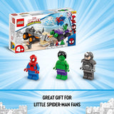 LEGO Marvel Spidey Hulk vs. Rhino Truck Showdown 10782 Juego de juguetes de construcción para niños, niños y niñas a partir de 4 años (110 piezas)
