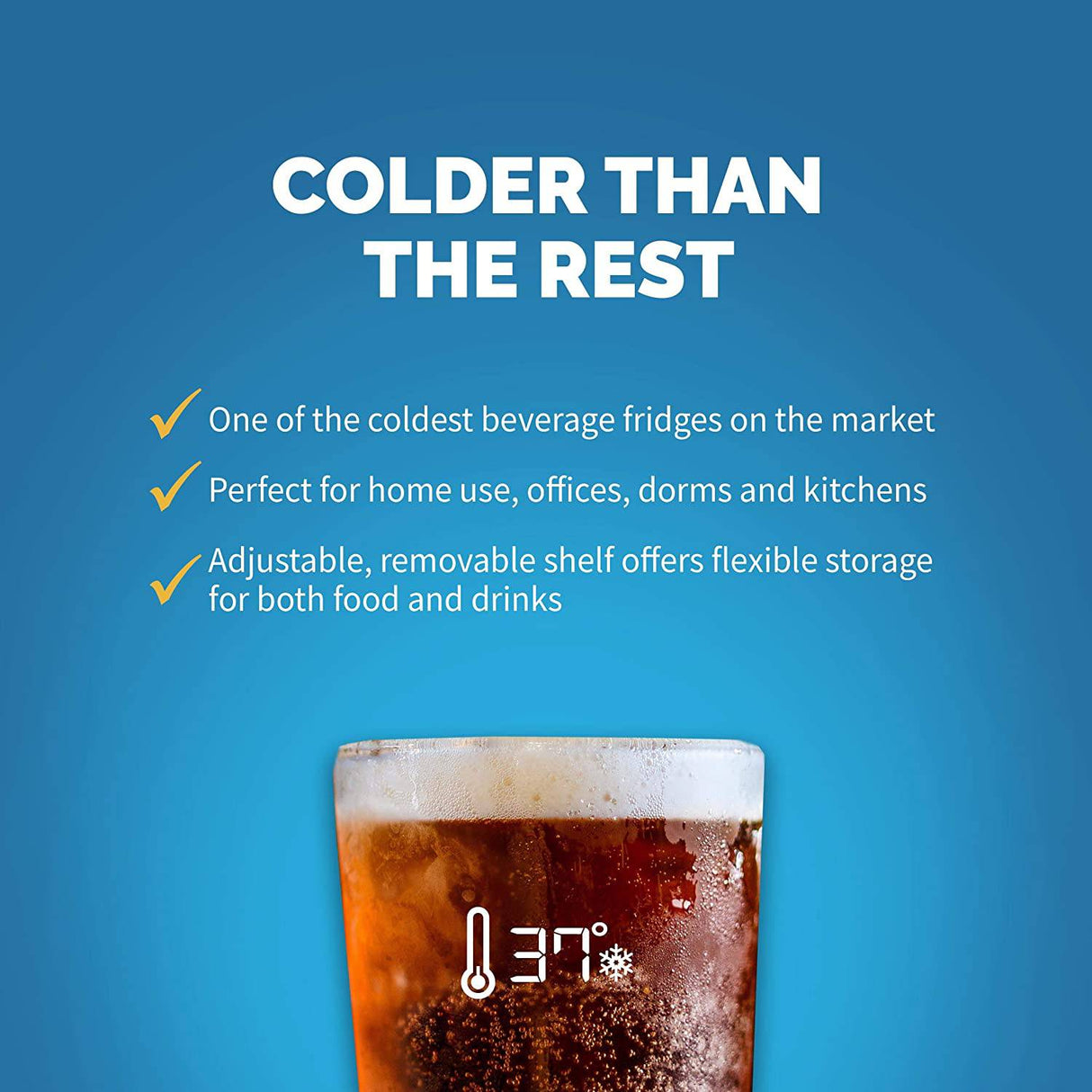 NewAir Mini refrigerador y enfriador de bebidas, refrigerador de puerta de vidrio independiente con capacidad para 60 latas, se enfría a 37 grados Organizador de bebidas perfecto para cerveza, vino, refrescos y pop - DIGVICE MX