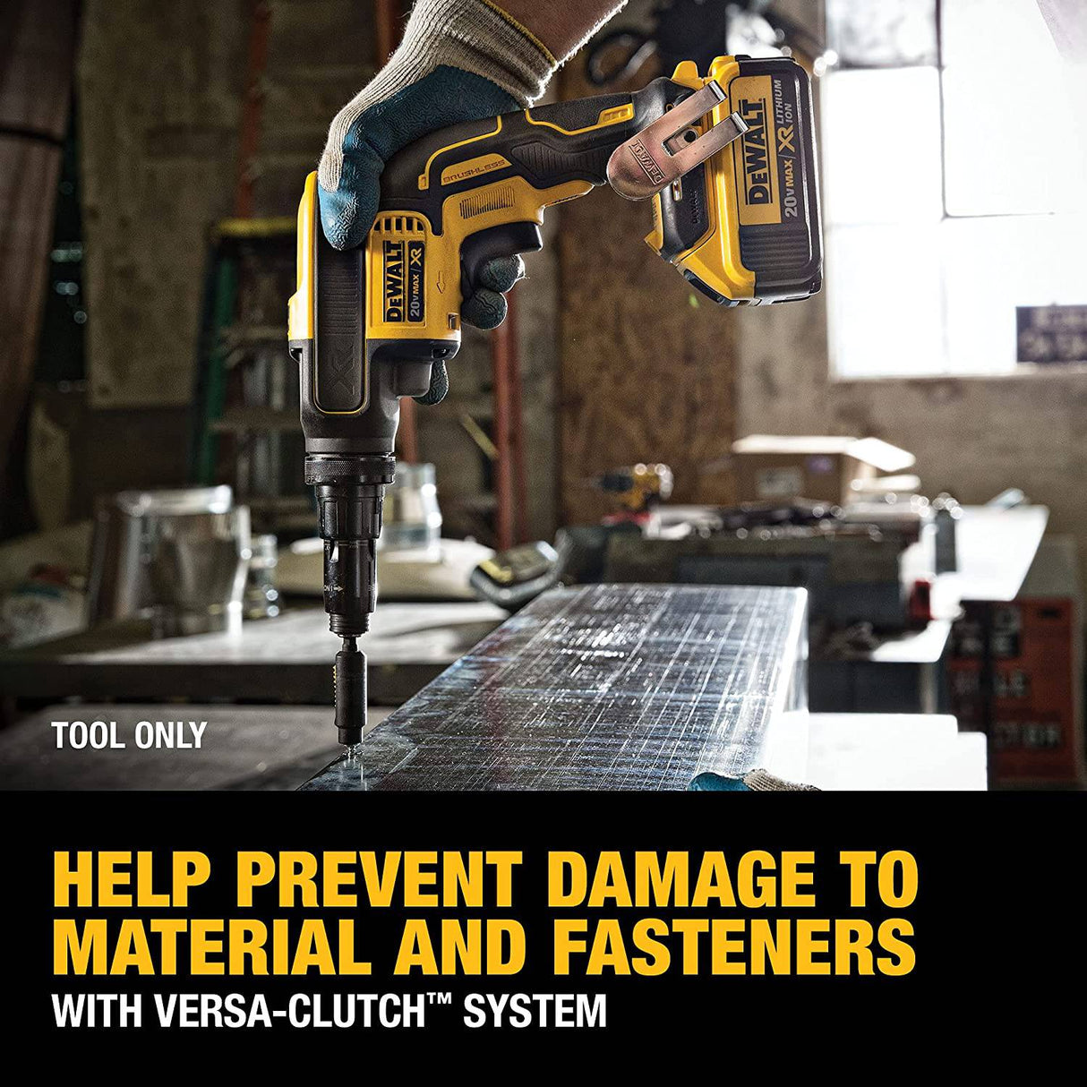 DEWALT DCF622B 20V MAX* XR Versa-ClutchTM Destornillador de torsión ajustable (solo herramienta) - DIGVICE MX