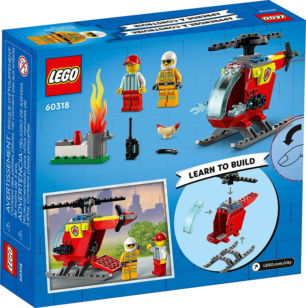 LEGO City Fire Helicopter 60318  (53 piezas)