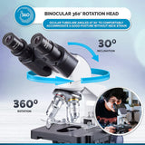 Microscopio compuesto binocular AmScope B120C Siedentopf 40X-2500X