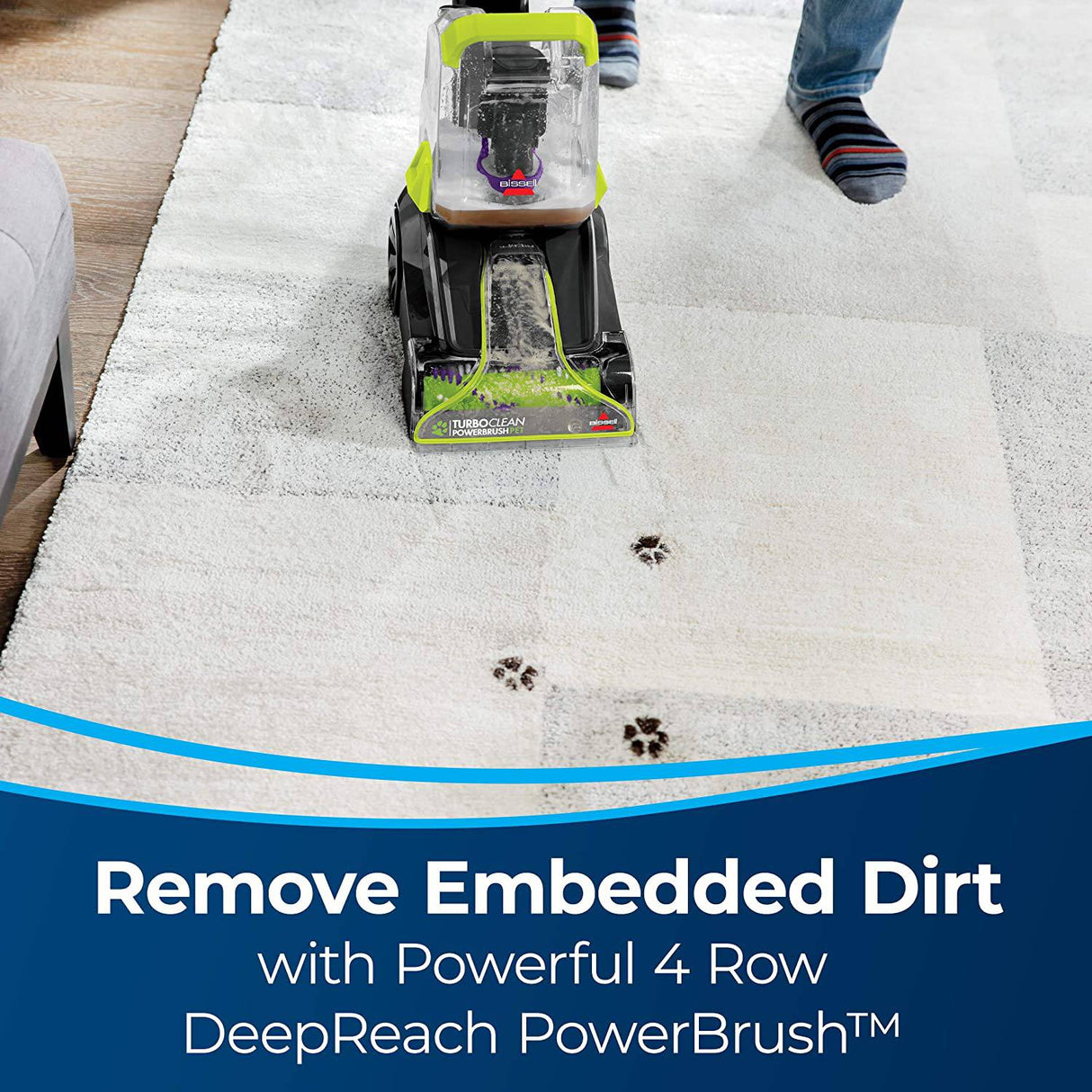 Bissell TurboClean PowerBrush Limpiador de alfombras para mascotas, 2987, verde/negro - DIGVICE MX