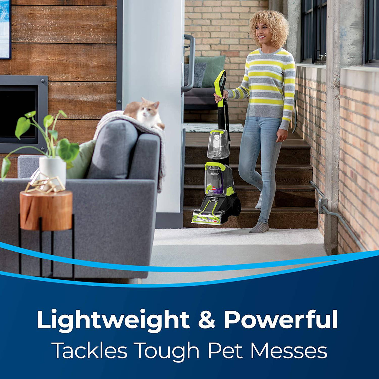 Bissell TurboClean PowerBrush Limpiador de alfombras para mascotas, 2987, verde/negro - DIGVICE MX