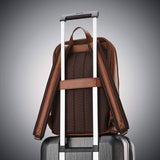 Samsonite - Classic Leather Slim Mochila, Coñac, Talla única