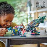 LEGO Avatar: The Way of Water Mako Submarine 75577 Juego de juguetes de construcción para niños, niños y niñas a partir de 9 años (553 piezas)