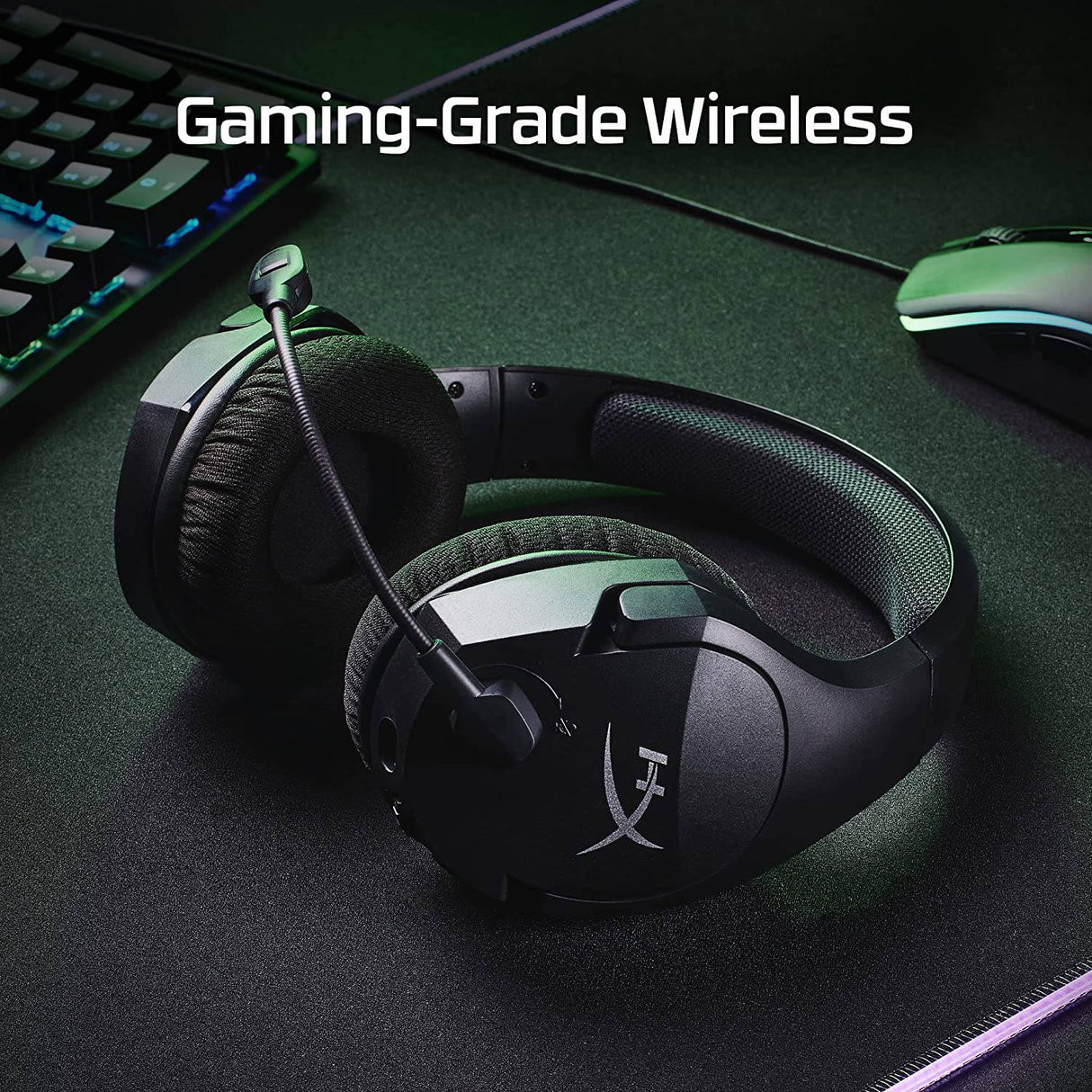 HyperX Cloud Stinger Core - Auriculares inalámbricos para juegos, para PC, sonido envolvente 7.1, micrófono con cancelación de ruido, ligero