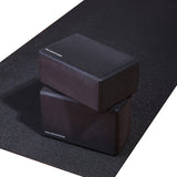 BalanceFrom - Tapete de yoga para ejercicios antidesgarro de alta densidad de 1/4 pulgadas con correa de transporte y bloques de yoga