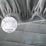 TILLYOU Cloudy Soft Pack and Play Sheet acolchado, transpirable grueso Play Yard Playpen Sheets, 39"x27"x5" Fit Mini/Portable Cb Mattress Pad Pack N Play Mattress Pad, gris carbón - DIGVICE MX