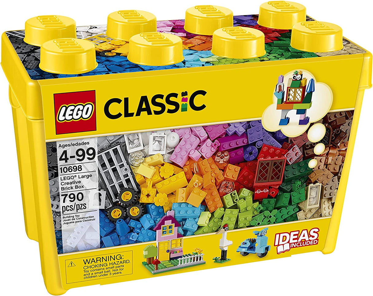LEGO Classic Large Creative Brick Box 10698 Juego de juguetes de construcción para niños, niños y niñas de 4 a 99 años (790 piezas)