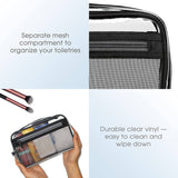 Conair - Bolsa para artículos diversos/cosméticos Travel Smart, transparente con bolsillo de malla