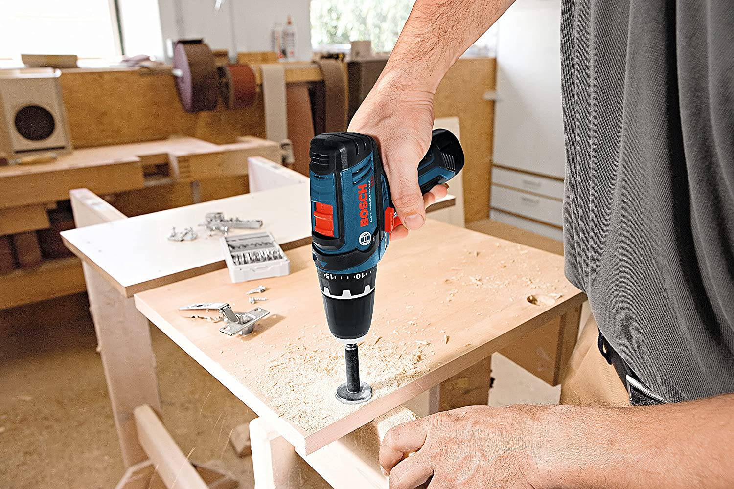 BOSCH Power Tools Drill Kit PS312A 12V, 3/8 pulgadas, destornilla