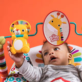 Bright Starts Playful Pinwheels Portable Baby Bouncer con asiento vibratorio para bebés y barra de juguetes, 19.8x13.1x3.4 pulgadas, edad 0-6 meses - DIGVICE MX