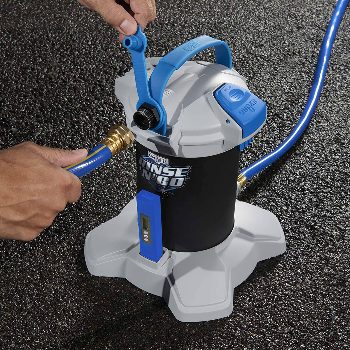 Unger Rinse 'n' Go Spotless - Sistema de lavado de autos con filtro de desionización
