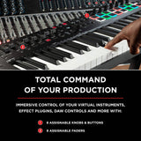M-Audio Oxygen Pro 49 - Controlador de teclado MIDI USB de 49 teclas con Beat Pads, perillas asignables MIDI, botones y faders y paquete de software incluido