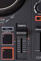 Hercules DJControl Inpulse 200 - Controlador de DJ con USB, ideal para principiantes aprendiendo a mezclar - 2 pistas con 8 pads y tarjeta de sonido - Software y tutoriales incluidos