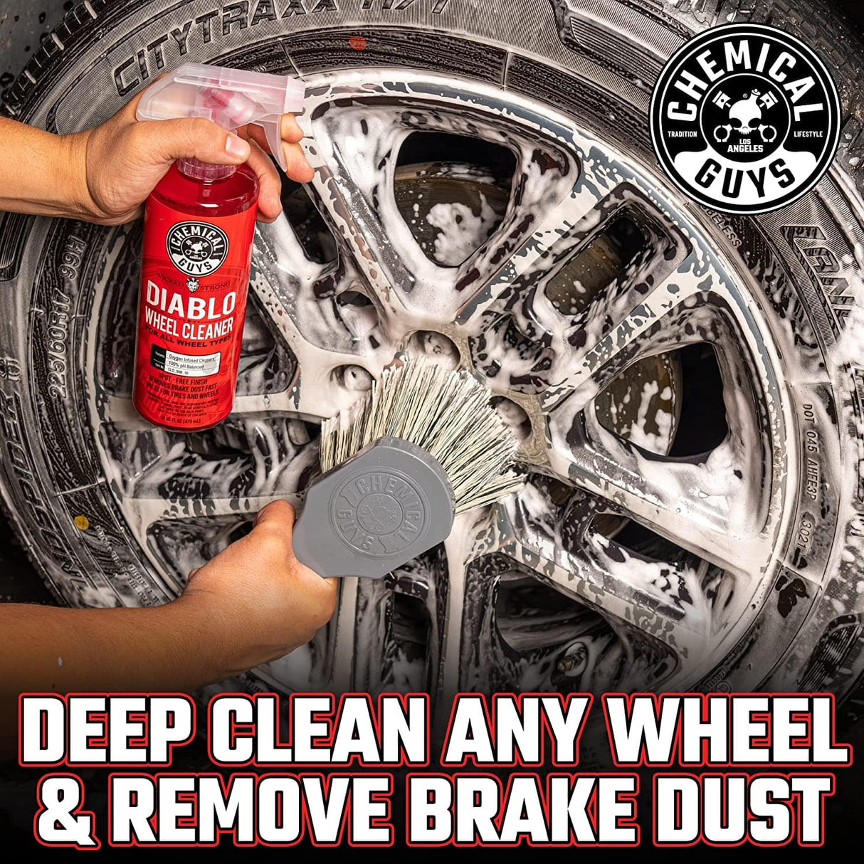 Chemical Guys HOL126 Kit de lavado de autos Arsenal Builder de 14 piezas con pistola de espuma, balde y (5) productos químicos de limpieza para el cuidado del auto de 16 oz (funciona con manguera de jardín), color blanco