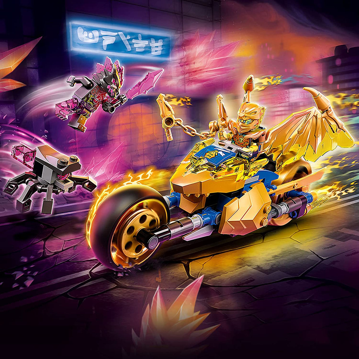 LEGO NINJAGO Jay's Golden Dragon Motorbike 71768 Ninja Building Toy Set (137 piezas)