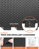 Innhom - 24 azulejos suelo de gimnasio colchonetas de gimnasio colchoneta de ejercicio para suelo estera de entrenamiento baldosas de espuma para el hogar equipo de gimnasio garaje
