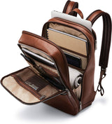 Samsonite - Classic Leather Slim Mochila, Coñac, Talla única