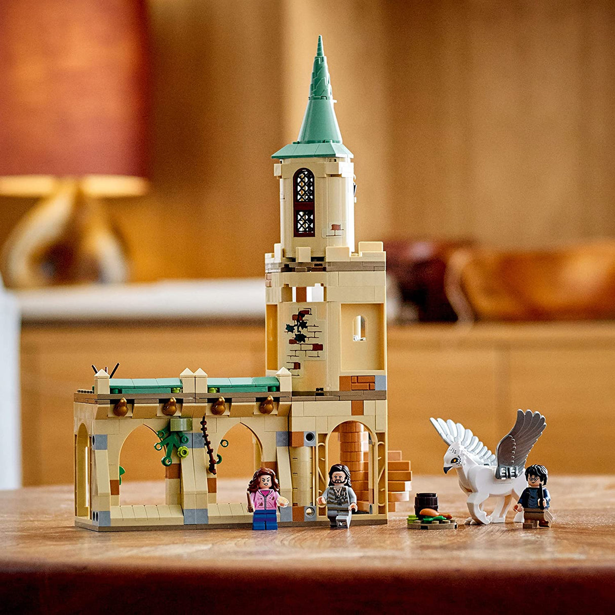 LEGO Harry Potter Hogwarts Courtyard: Sirius's Rescue 76401 Juego de juguetes de construcción de la película Prisoner of Azkaban con Hermione Granger y Sirius Black para niños, niñas a partir de 8 años (345 piezas)
