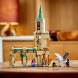 LEGO Harry Potter Hogwarts Courtyard: Sirius's Rescue 76401 Juego de juguetes de construcción de la película Prisoner of Azkaban con Hermione Granger y Sirius Black para niños, niñas a partir de 8 años (345 piezas)