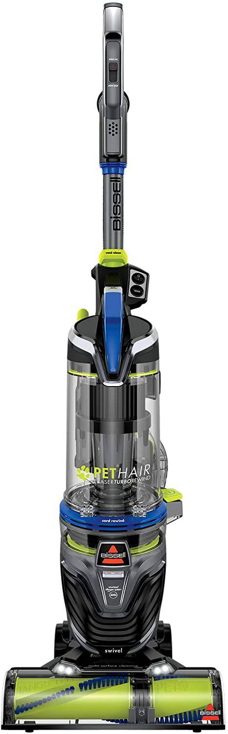 BISSELL 27909 Pet Hair Eraser Turbo Rewind Aspiradora, liviana, rebobinado automático de cable, cepillo sin enredos, faros delanteros, sistema SmartSeal Allergen - DIGVICE MX