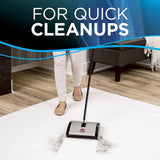 Bissell Natural Sweep Alfombra y barredora de piso con sistema de doble rotación y 2 cepillos para bordes de esquina, 92N0A, plateado - DIGVICE MX