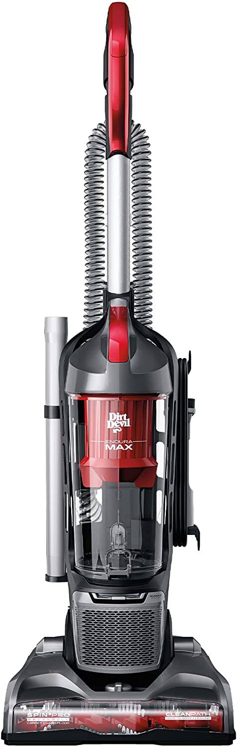 Dirt Devil Endura Max UD70174B - Aspiradora vertical sin bolsa para alfombras y suelos duros, potente, ligera, con cable, color rojo - DIGVICE MX