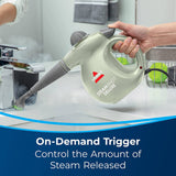 BISSELL SteamShot Deluxe Limpiador a vapor para superficies duras con desinfección natural, herramientas multisuperficie incluidas para eliminar la suciedad, la mugre, la grasa y más, 39N7A - DIGVICE MX
