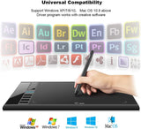 Tableta de dibujo gráfico, tableta digital 3D Ugee M708 de 10 x 6 pulgadas con bolígrafo de inclinación sin batería de 8192 niveles, 8 teclas de acceso rápido, arte, diseño, tableta de creación para PC con Windows 11/10/8/7, Mac OS 10.10 o superior